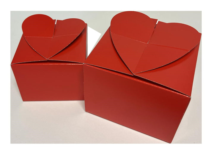 Scatola con Cuore Rossa per San Valentino – Confezione da 100 Pezzi (10x10cm, h8cm)