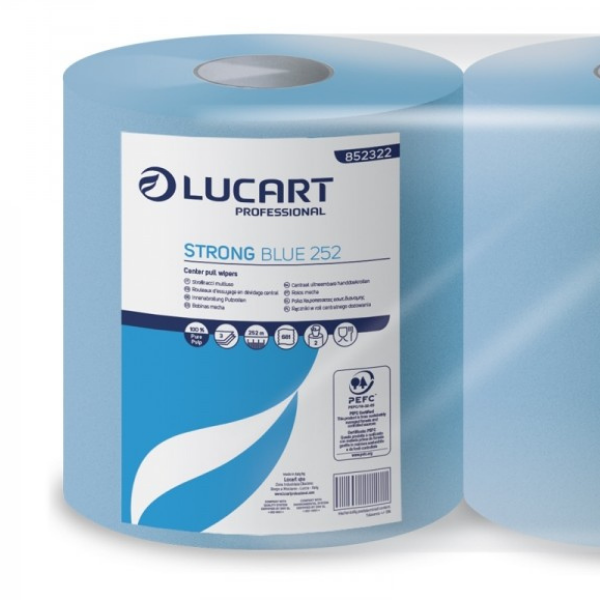 Strofinacci Industriali multiuso Strong blue 252 Lucart Professional 852322 - 2pz