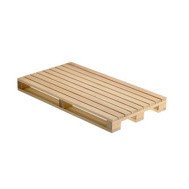 1pz vassoio bancalino in legno mini pallet per alimenti 20x12cm h3.5