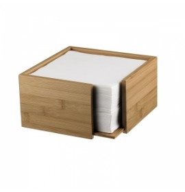 Porta tovaglioli Natural Bamboo 18,6x18,6cm h10