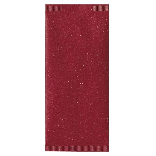 Sacchetti Portaposate in Carta Bordeaux con Tovagliolo Bianco 125 pz, 25x10 cm